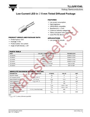 TLLY5400 datasheet  